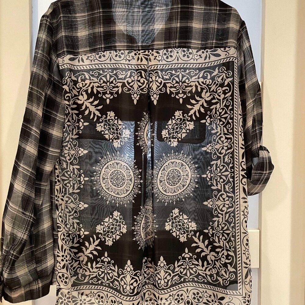 Xhilaration mixed pattern, sheer Tunic.